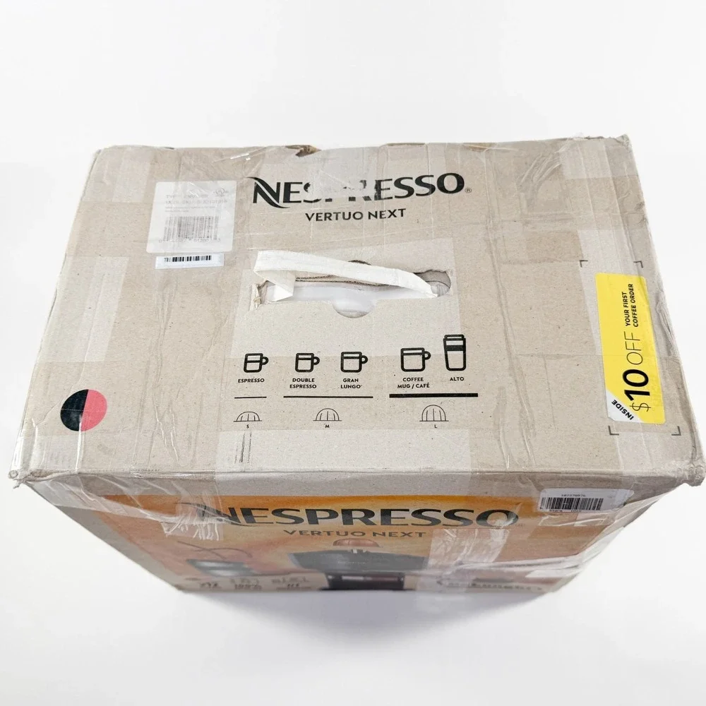 Nespresso Vertuo Next ENV120B Coffee Espresso Maker Black/Gold w Box Part Tested